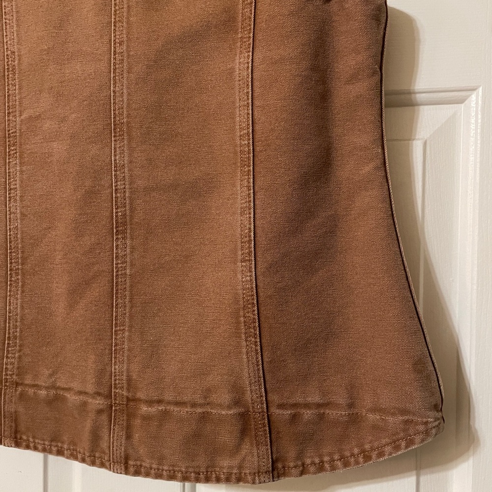 Carhartt Women's Vintage Fleece-Lined Mock-Neck Duck Canvas Vest Size Small - Picture 8 of 14